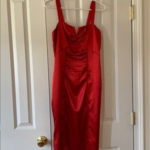 Red cocktail dress